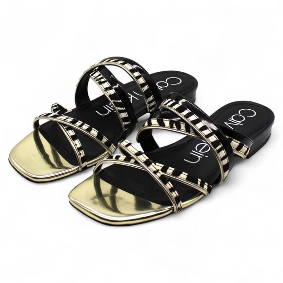 Womens Calvin Klein Strappy Flat Sandals - Picture 3 of 8